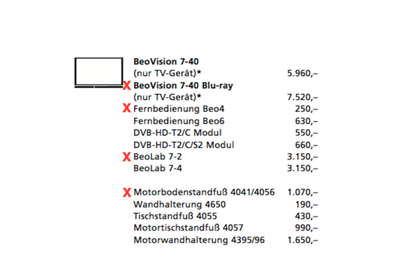 BeoVision 7-40 MK5 <br>Full-HD LED-TV <br>mit DVD/Bluray Player <br> schwarz (2011)